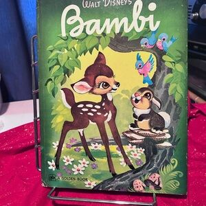 Walt Disney's vintage 1970’s Bambi Golden Book with colourful illustrations-used